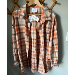 Orange Unisex Flannel